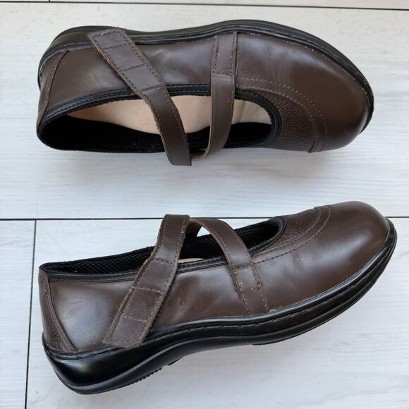 Orthofeet Shoes Womens Size 8.5 Medium Black Leather Upper Mary Jane Comfort - Picture 6 of 13